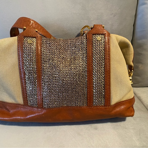 Canvas & Leather Chain Bag - Picture 2 of 8